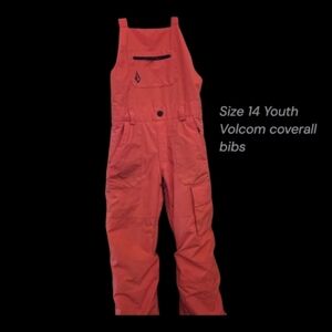 Volcom Kids Vibrant Orange Overalls